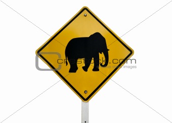 elephant crossing sign