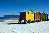 Row of Colourful Beach Huts