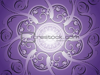 purple background with artwork