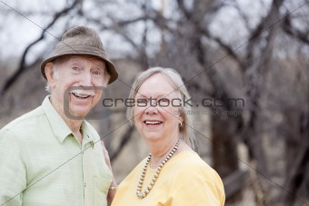 Senior couple outdoors