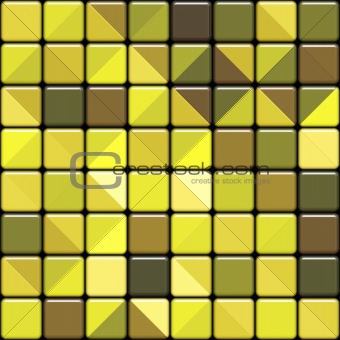 glossy yellow square tiles