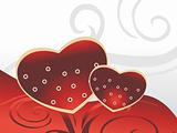 romantic heart with artwork background