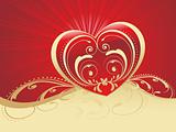 romantic heartshape with artistic design