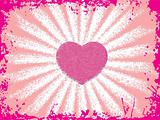 pink grunge border with heart