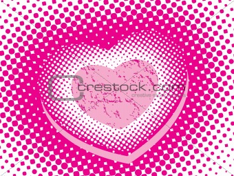 dotted background with heart
