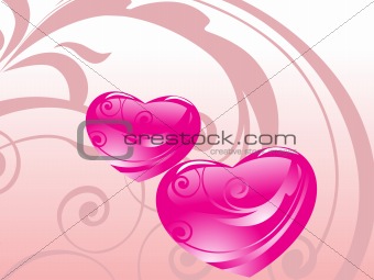 pink romanic heart with creative background