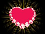 pink ornate pattern heart 