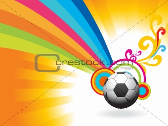 rays background and artistic pattern with ball