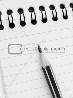 pencil and notepad 