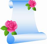 Scroll with roses