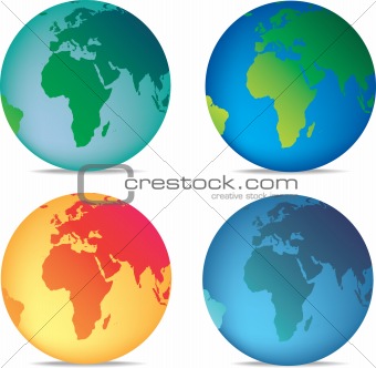 coloured globes