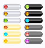 Black, silver, gold and gray web buttons
