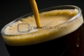 Espresso coffee cup with cream