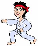Cartoon karate boy