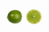 Green lime isolated over white