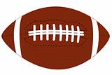 a brown leather football on white