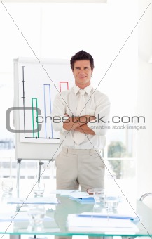 Confident Businessman with arms Folded 