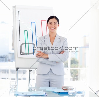 Positive Businesswoman at a presentation