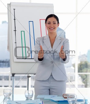 Female Entrepreneur with Thumbs up