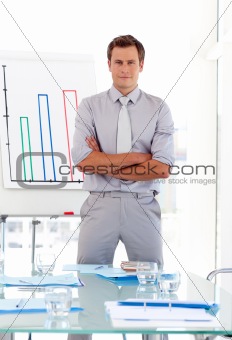 Sales Manager Presenting figures
