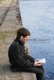 Reading by the river