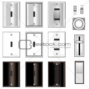 Light switches and faceplates