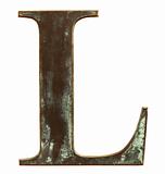Metallic letter L
