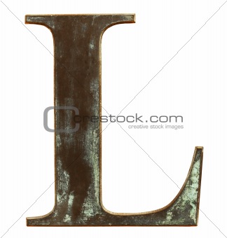 Metallic letter L