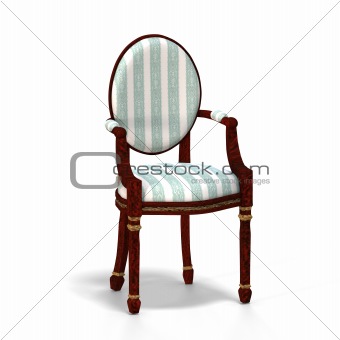 classical chair - half side view
