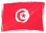 Grunge Tunisia flag