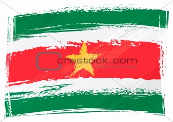 Grunge Suriname flag