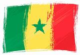 Grunge Senegal flag