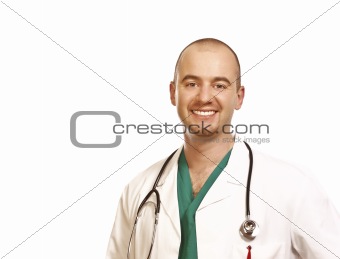 doctor portrait on white background