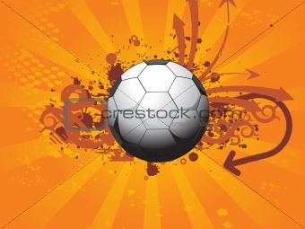 abstract background with soccer illustration