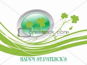st. patrick's day abstract curl background 17 march