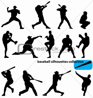 Image 1761614: baseball silhouettes collection from Crestock Stock Photos