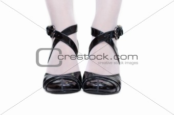 Black feminine sandals
