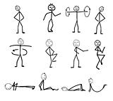 funny fitness silhouettes