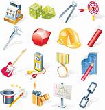 Vector objects icons set. Part 13