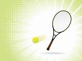 tenis racket with ball in motion, wallpaper