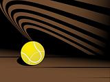tennis ball on abstract background