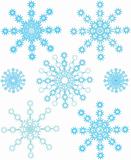 set of snowflakes