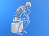 thinking skeleton