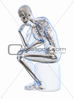thinking skeleton
