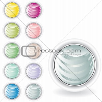 rounded buttons in pastel tint
