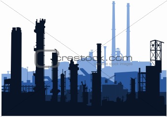 industrial skylines (blue version)