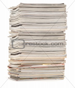 large pile of colorful magazines 