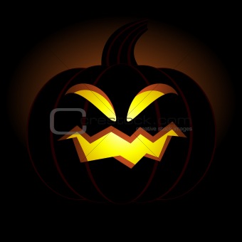 Halloween pumpkin with smile
