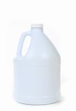 Blank White Bottle of Bleach Isolated