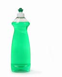 Green Dishwashing Liquid Soap in a Bottle Isolated